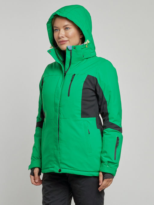 Горнолыжная куртка женская зимняя зеленого цвета 3105Z - Mtforce фото 4