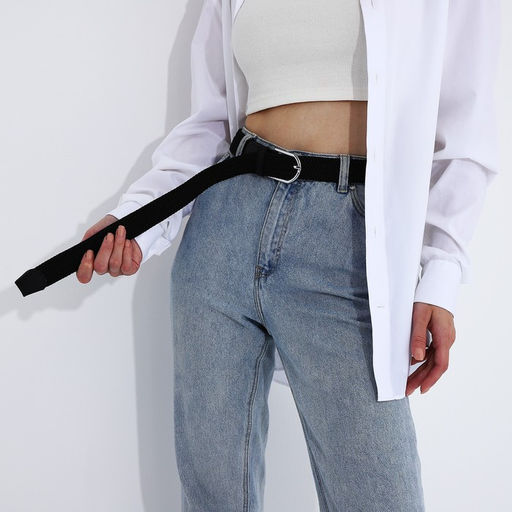 Ремень женский, ширина 3,5 см, пряжка металл, цвет чёрный - Simaland фото 4