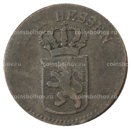 Монета 1/2 крейцера 1827 года Германские гсоударства Гессен-Кассель