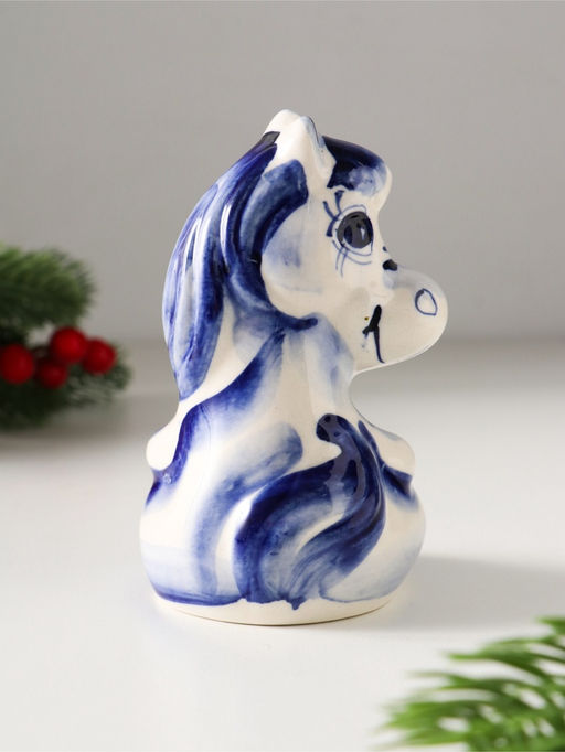 Фигурка фарфор «Лошадка Маруся», 10×6×6.5 см, гжель