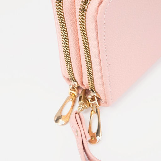 Кошелёк на молниях, цвет розовый - Simaland фото 3
