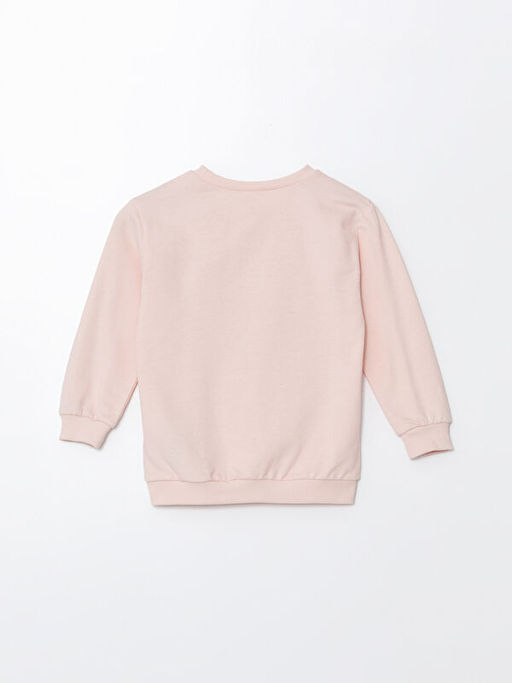 Bisiklet Yaka Uzun Kollu Bask?l? K?z Bebek Sweatshirt - Waikiki фото 3