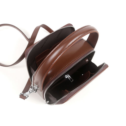 Сумка женская , кожа, MIRONPAN 240605 Темно-коричневый  фото 6