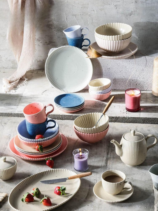 Тарелки Доляна Коралл, d=20.8 см, набор 2 шт., фарфор, бежевые  фото 11