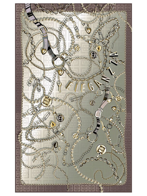 Палантин жен. шелк+хл 70х180 DR22-8566-11 - Eleganzza фото 2