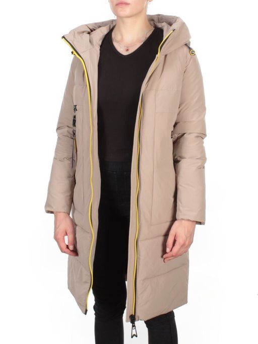 888 BEIGE Пальто зимнее женское VINVELLA (200 гр. холлофайбер) - Fashion фото 7