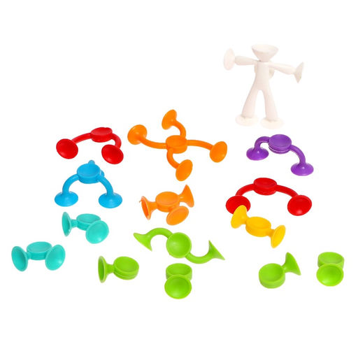 Мягкий конструктор детский Забавные присоски, 15 деталей - Simaland фото 3