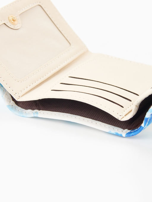 Кошелёк женский на кнопке, 10.5?2.5?8.5 см, с цветочным принтом, разноцветный