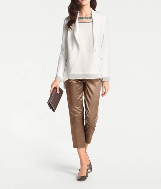 Блузка, экрю - Patrizia dini фото 3