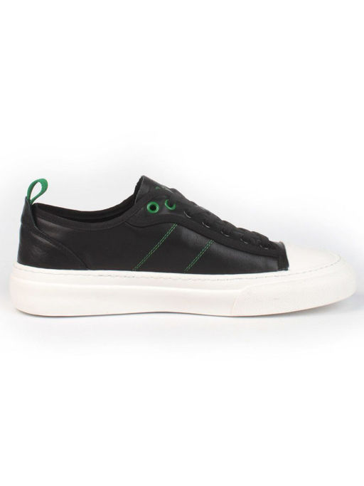 03-0106-1 BLACK/GREEN Полуботинки спортивные мужские (натуральная кожа) - Фабричный китай фото 9
