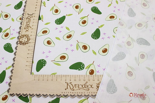 Сатин Мини авокадо на молочном, ш.1.61м, хлопок-100%, 110гр/м.кв - Купава фото 4