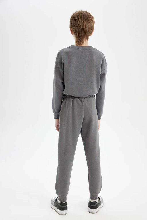 Школьные спортивные штаны с принтом для мальчиков - Defacto фото 6