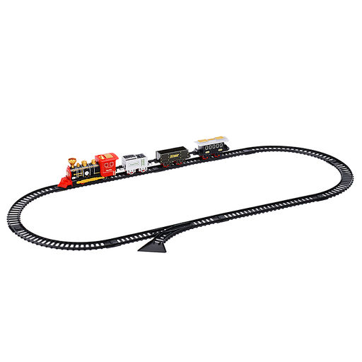 Железная дорога "Ретро поезд - Военный состав" в коробке