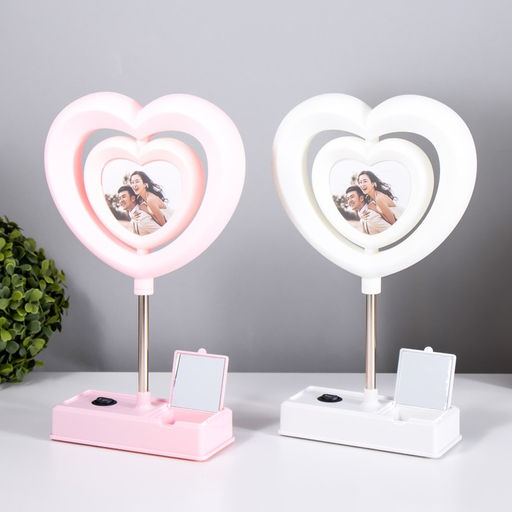 Ночник «Сердце» с фоторамкой LED USB АКБ МИКС 7×15.5×30 см RISALUX