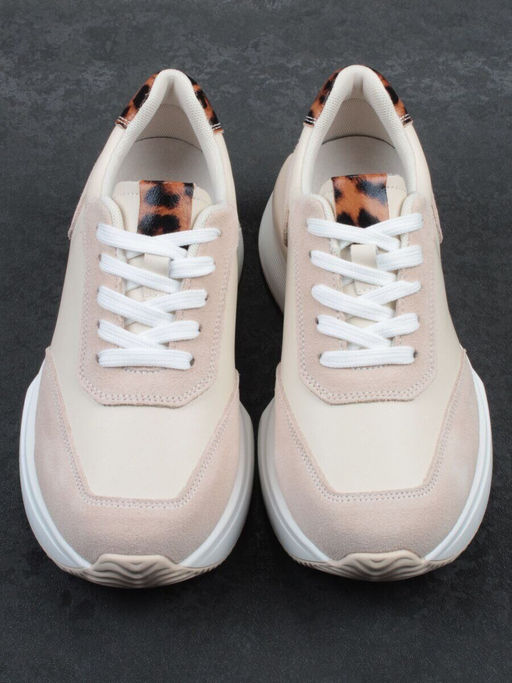 03-YG497-2 BEIGE Кроссовки женские (натуральная кожа)