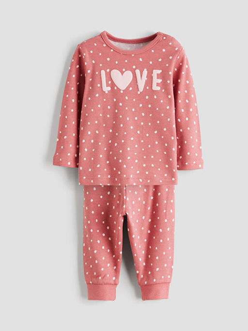 Bisiklet Yaka K?z Bebek Pijama Tak?m?