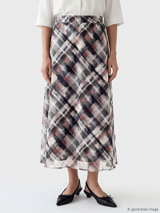 Beli Lastikli Ekose Y?rtma?l? Etek