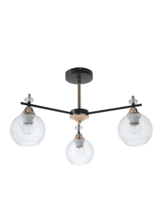 Люстра 12253/3, 3хE27, 60 Вт, кофе/золото