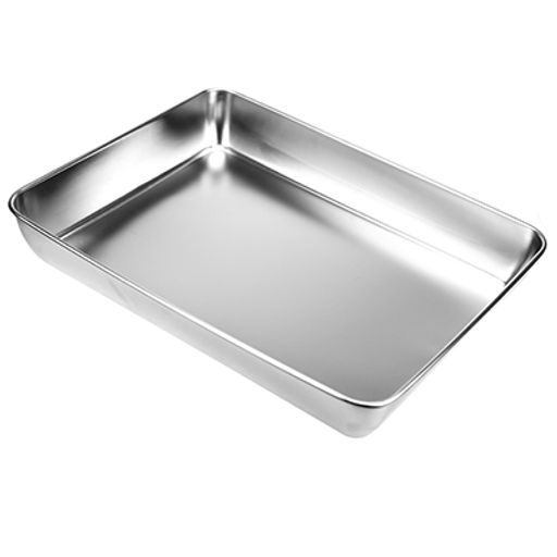Лоток из нержавеющей стали 6,5л, 40х31см h6см (Китай)