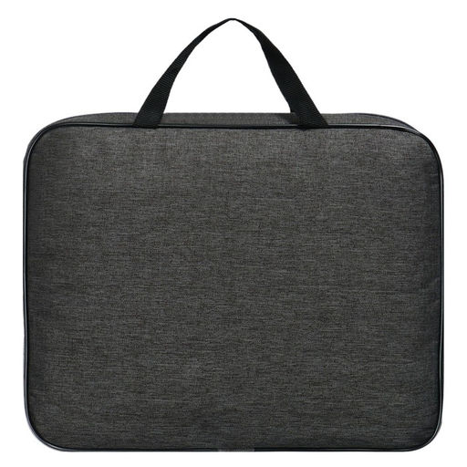 Папка с ручками текстильная А4, Офис - премиум "Графит", для бумаг, для офиса, 350 х 270 х 60 мм, ПДМ-111