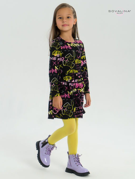 Платье Эля неоновые мишки - Sovalina фото 29