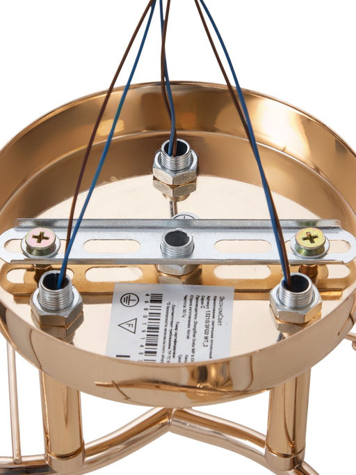 Люстра 13210/3, 3хE27, 40Вт, белый/золото