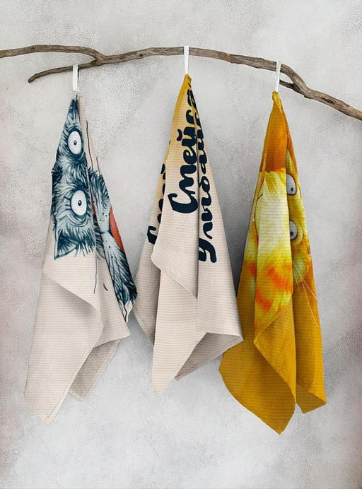 Комплект вафельных полотенец 48*60 см, 3 штуки (Умница) - Ивановотекстиль фото 6