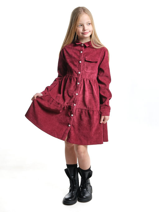 Платье для девочки нарядная одежда школа UD 7396 бордовый - Mini maxi фото 4