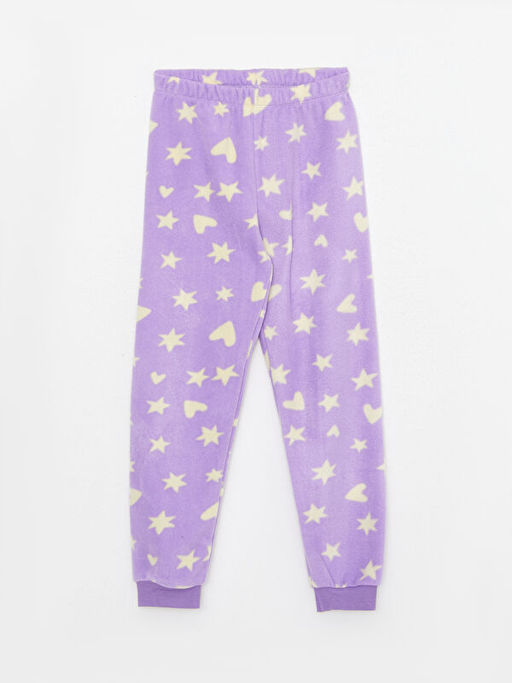 Bisiklet Yaka Nak??l? Uzun Kollu Polar K?z ?ocuk Pijama Tak?m? - Waikiki фото 3