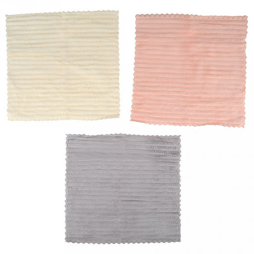 Салфетка для уборки 30х30см "Работница", микрофибра, набор 3шт (Китай)