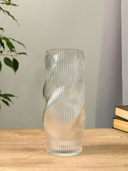 Ваза «Венди», 29×12×10 см, стекло, прозрачная