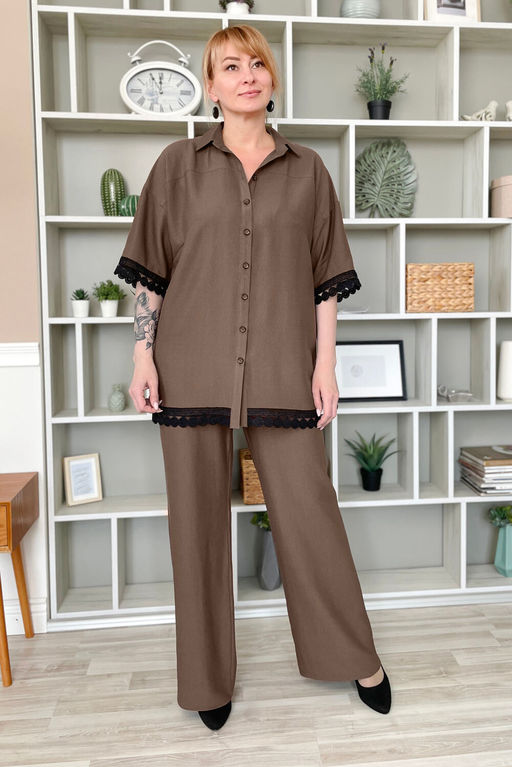 Блуза Rumoda 2214 коричневый  фото 2