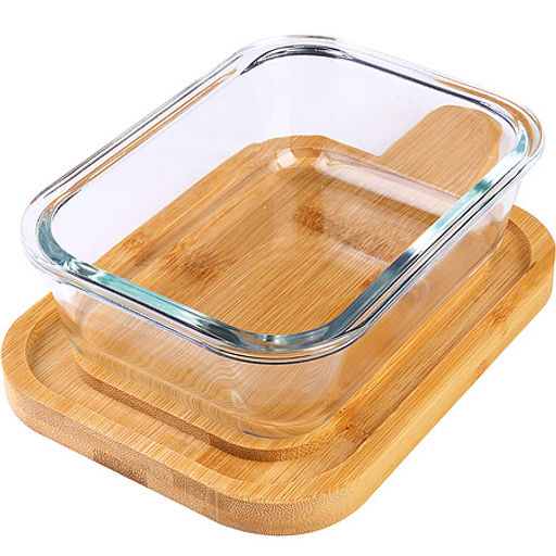 40504 Масленка 2 пр стекло/бамбук MB (х20) - Mayer&boch фото 2