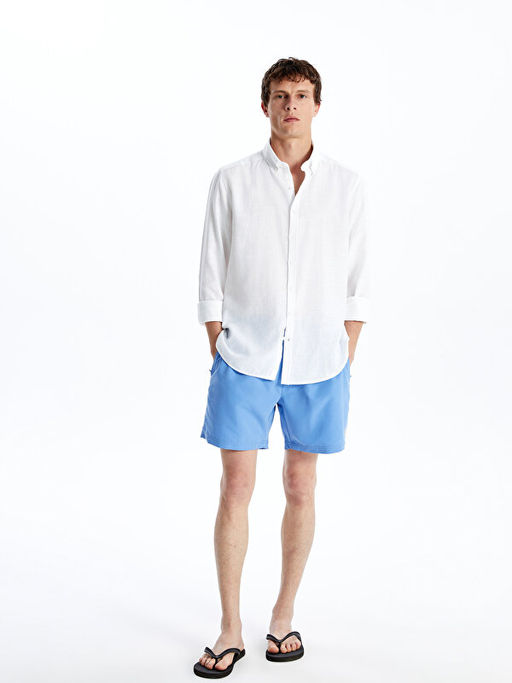 K?sa Boy Bask?l? Erkek Deniz ?ortu