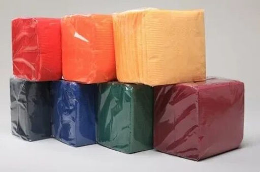 Салфетки БЕЛЫЙ КОТ 24х24см уп.50шт Цветные