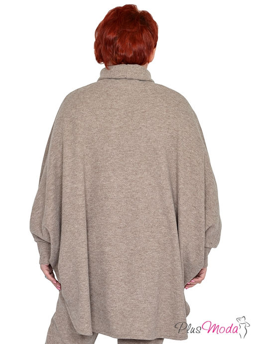 Джемпер-пончо Модель №1522 размеры 44-84 - Plusmoda фото 5