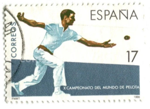 Марка X Чемпионат мира по баскской пилоте 1986 год Испания