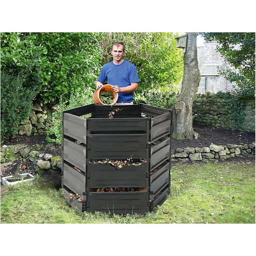 Компостер пластиковый, 800 л, 125 × 105 × 84 см, чёрный