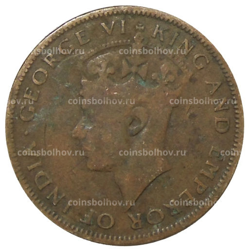 Монета 1 цент 1937 года Британский Гондурас