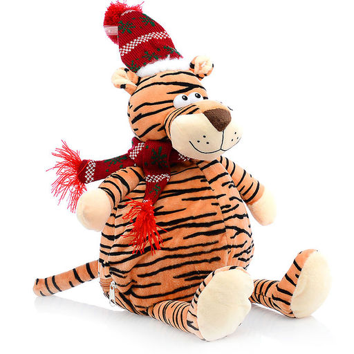 Мягкая игрушка-сумка, на молнии "Тигр" (15х14х28 см.)