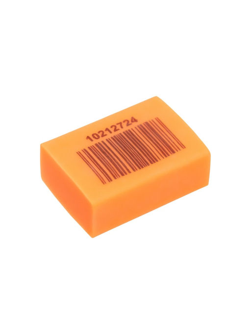 Набор ластиков 5 штук прямоугольных НЕОН оранжевый (штрихкод на штуке)