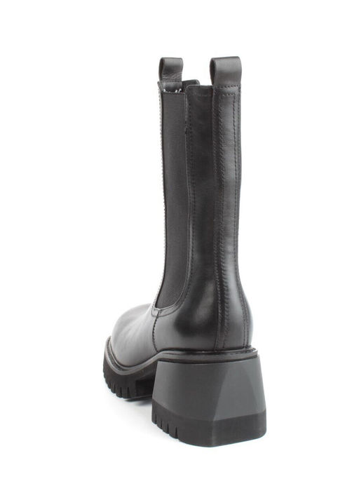 01-GZ6115-X81 BLACK Ботильоны демисезонные женские (натуральная кожа, байка)