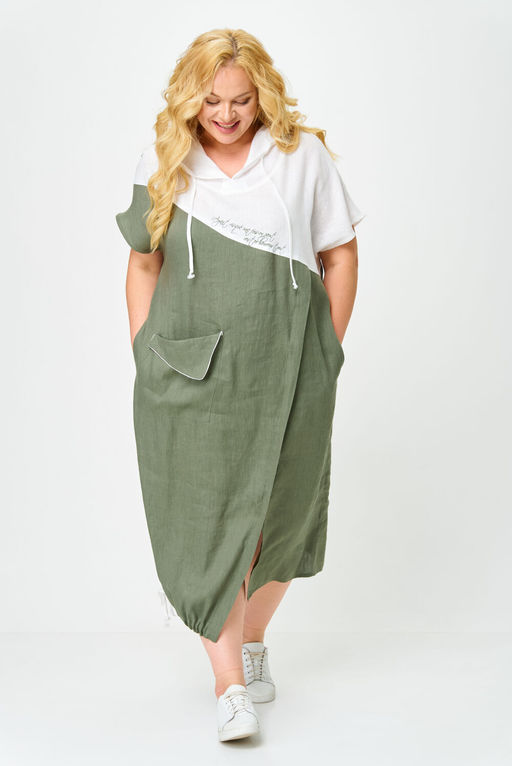 Платье Diamant 2072 хаки  фото 2