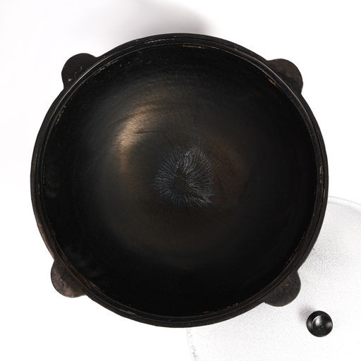 Казан, 22 л, с крышкой, круглое дно, чугун