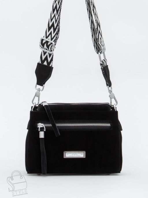 Сумка женская кожаная 1024CF black Polina&Eiterou