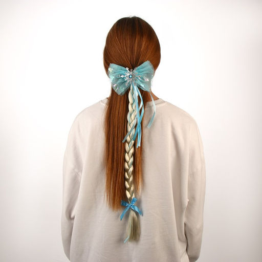 Коса на зажиме Снежная принцесса, 50 см - Simaland фото 9