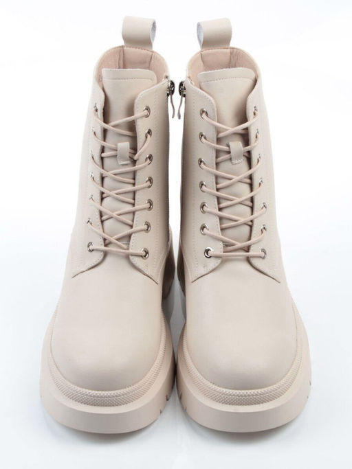 04-PAS70-2Z LT. BEIGE Ботинки зимние женские (натуральная кожа, 100% шерсть)