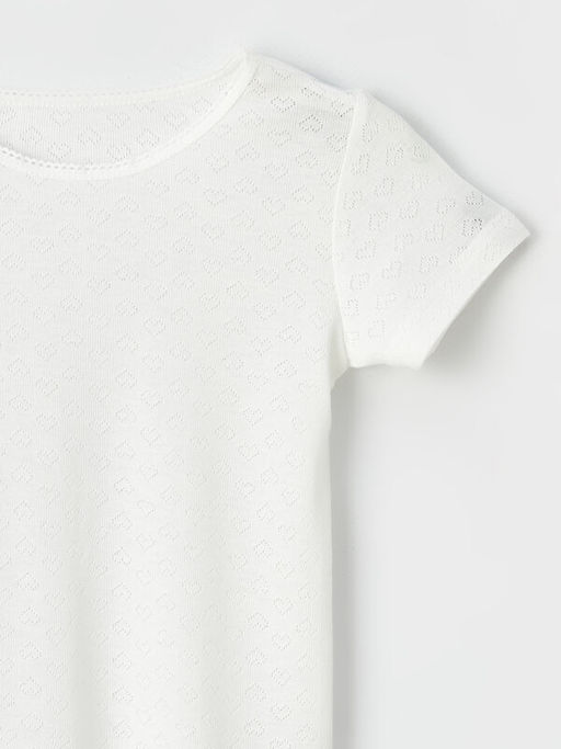 Bisiklet Yaka Kendinden Desenli K?sa Kollu K?z ?ocuk Fanila 2li - Waikiki фото 3