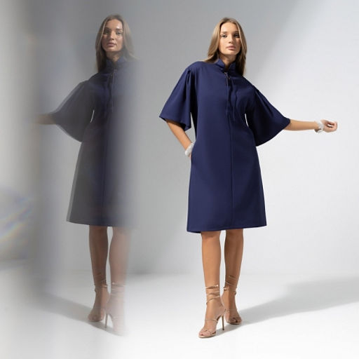 Платье со свободными рукавами Море волнуется (blue) - Charutti фото 2