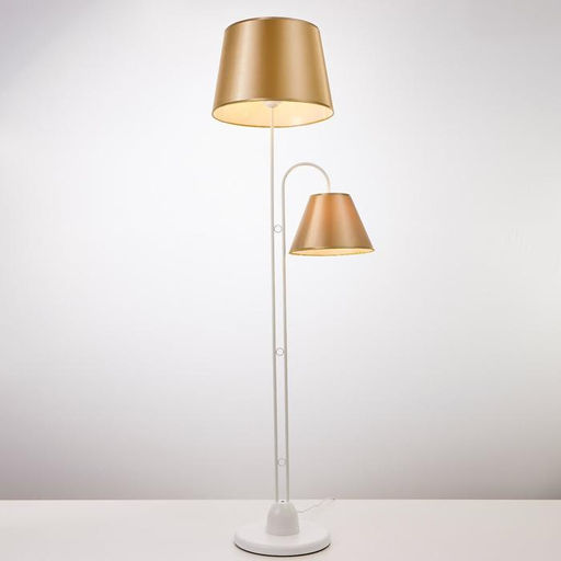 Торшер напольный BayerLux «1063/2», 2×15 Вт, Е27, белый-шампань